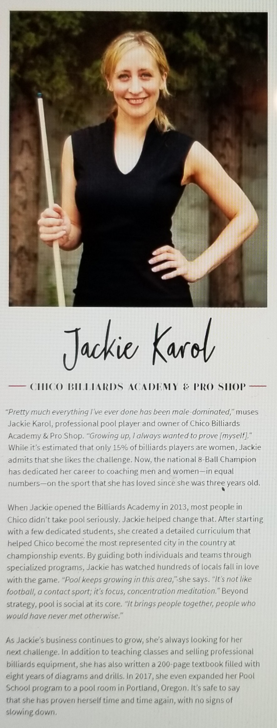 Jackie Karol on the cover of Upgraded Living Magazine